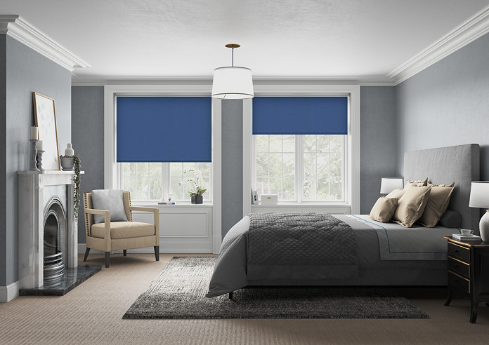 Energy Saving (Blackout), Blue - Twist&Fit Roller Blind - Image 5